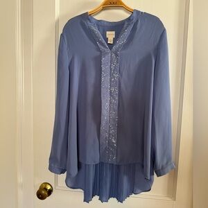 Chico’s High-Low Long Sleeve Blouse